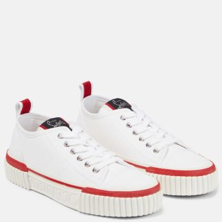 Hoogwaardige ontwerper Christian Louboutin Pedro canvas sneakers veelkleurig