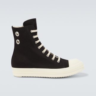 Hoogwaardige ontwerper DRKSHDW by Rick Owens Canvas sneakers zwart