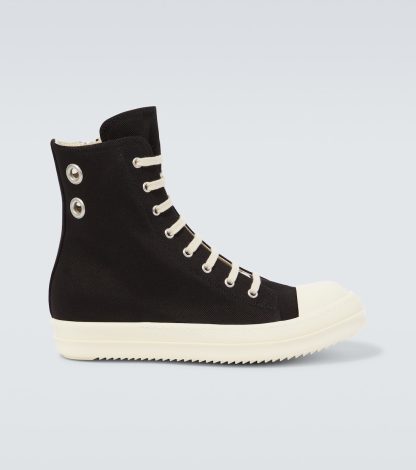 Hoogwaardige ontwerper DRKSHDW by Rick Owens Canvas sneakers zwart