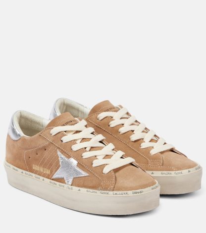 Hoogwaardige ontwerper Golden Goose Hi-Star suède sneakers bruin