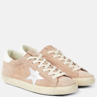 Hoogwaardige ontwerper Golden Goose Super-Star suède sneakers roze