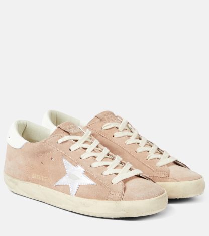 Hoogwaardige ontwerper Golden Goose Super-Star suède sneakers roze