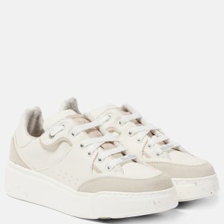 Hoogwaardige ontwerper Max Mara ActiveGreen leren sneakers wit