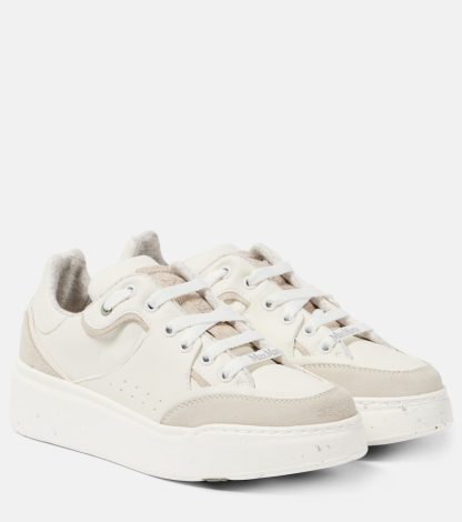 Hoogwaardige ontwerper Max Mara ActiveGreen leren sneakers wit