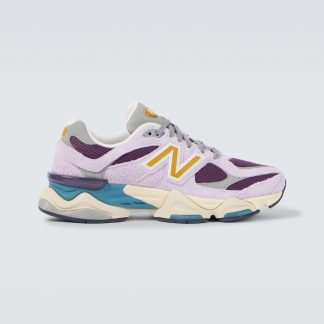 Hoogwaardige ontwerper New Balance 9060 geborduurde leren sneakers veelkleurig