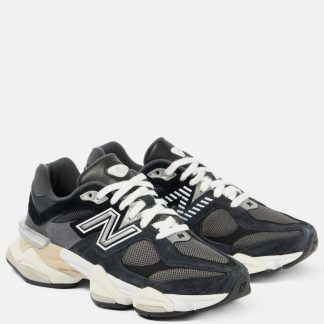 Hoogwaardige ontwerper New Balance 9060 sneakers met suède montuur zwart