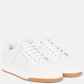 Hoogwaardige ontwerper Saint Laurent SL/61 leren sneakers met lage top wit