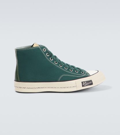 Hoogwaardige ontwerper Visvim Skagway hoge sneakers groen