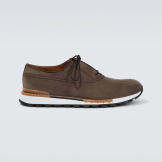 designer kopen Berluti Fast Track nubuck sneakers bruin