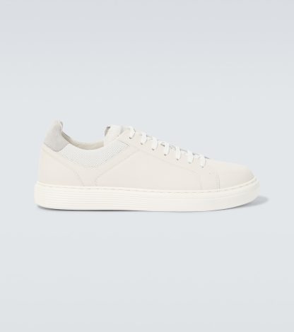 designer kopen Brunello Cucinelli Leren sneakers wit