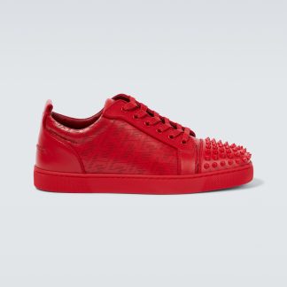 designer kopen Christian Louboutin Louis Junior Spikes sneakers rood