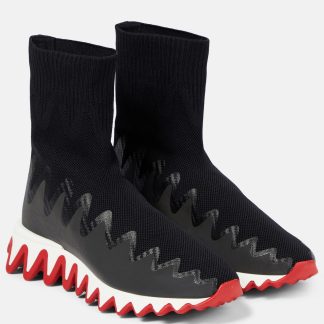 designer kopen Christian Louboutin Sharky Sock sneakers zwart