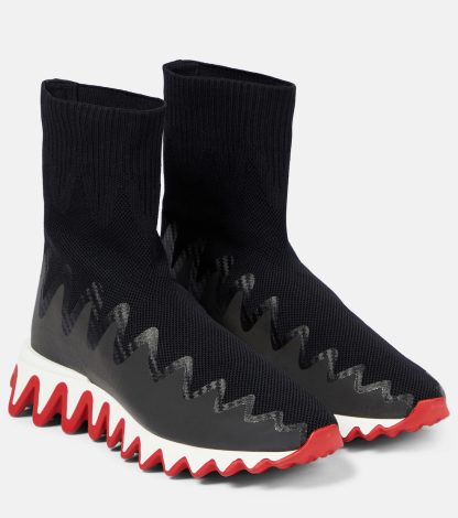 designer kopen Christian Louboutin Sharky Sock sneakers zwart