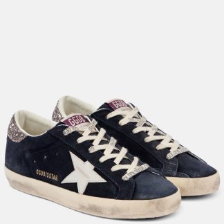 designer kopen Golden Goose Super-Star suède sneakers blauw