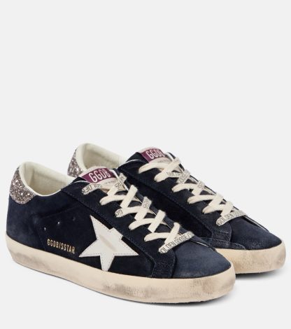 designer kopen Golden Goose Super-Star suède sneakers blauw