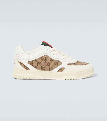 designer kopen Gucci Gucci Re-Web GG canvas sneakers wit