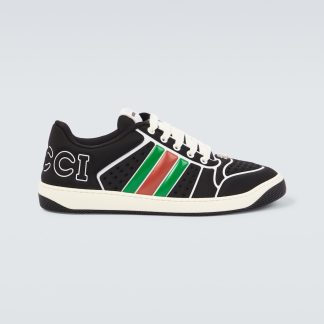 designer kopen Gucci Screener logo sneakers zwart