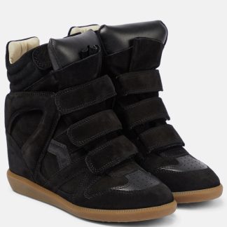 designer kopen Isabel Marant Bekett suède sneakers zwart