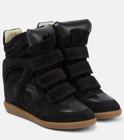 designer kopen Isabel Marant Bekett suède sneakers zwart