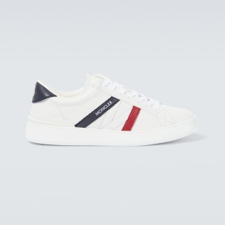 designer kopen Moncler Monaco sneakers van imitatieleer wit