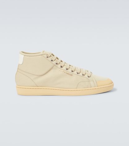 designer kopen Saint Laurent Court Classic SL/39 canvas sneakers beige