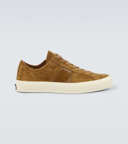 designer kopen Tom Ford Cambridge suède sneakers bruin