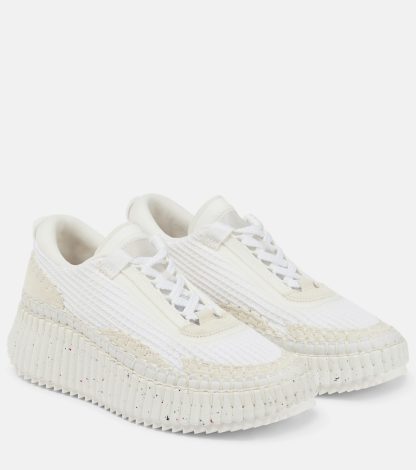 goedkope luxe Chloé Nama sneakers wit