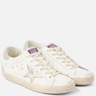 goedkope luxe Golden Goose Super Star leren sneakers wit