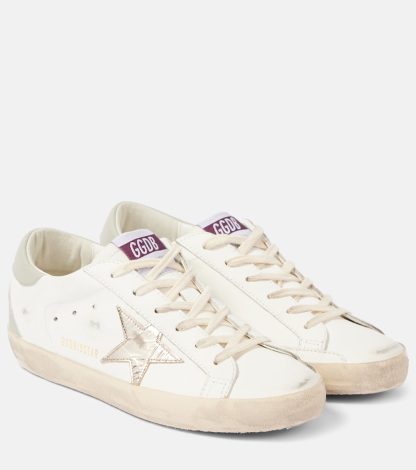 goedkope luxe Golden Goose Super Star leren sneakers wit