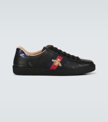 goedkope luxe Gucci Ace Bee sneakers zwart