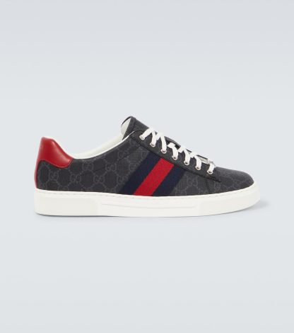 goedkope luxe Gucci Gucci Ace GG sneakers zwart