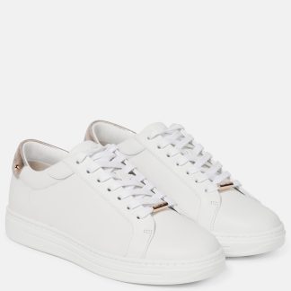 goedkope luxe Jimmy Choo Rome/F leren sneakers wit