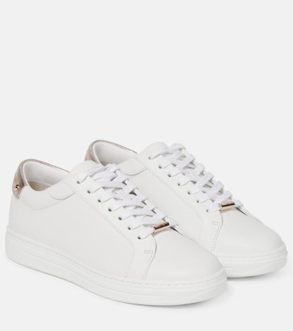 goedkope luxe Jimmy Choo Rome/F leren sneakers wit