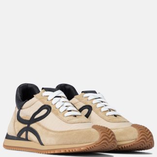 goedkope luxe Loewe Flow Runner suède sneakers beige