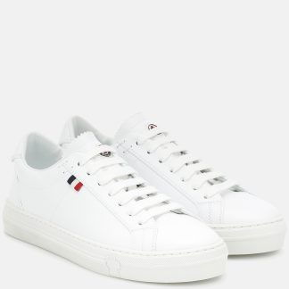 goedkope luxe Moncler Alodie leren sneakers wit