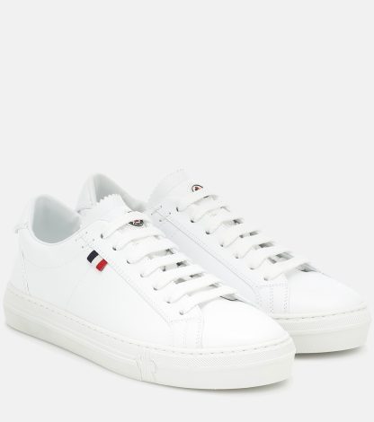 goedkope luxe Moncler Alodie leren sneakers wit