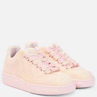 goedkope ontwerper Burberry New Trainer geruite canvas sneakers veelkleurig