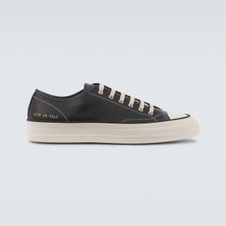 goedkope ontwerper Common Projects Toernooisneakers van leer zwart