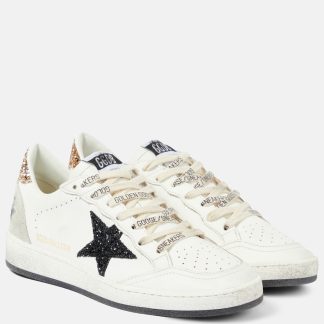 goedkope ontwerper Golden Goose Ball Star glitter leren sneakers wit