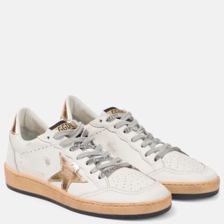 goedkope ontwerper Golden Goose Ball Star leren sneakers wit