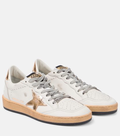 goedkope ontwerper Golden Goose Ball Star leren sneakers wit