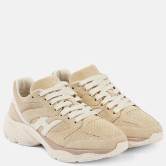 goedkope ontwerper Hogan Hogan H665 sneakers met suède montuur beige