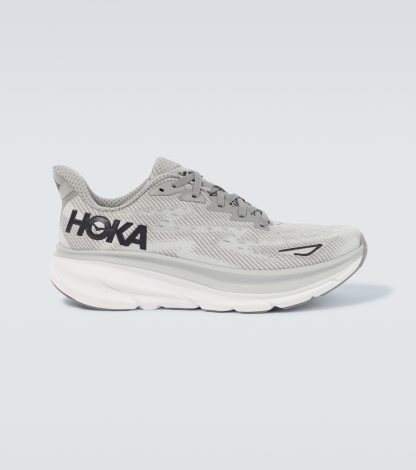 goedkope ontwerper Hoka One One Clifton 9 hardloopschoenen grijs