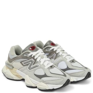 goedkope ontwerper New Balance 9060 suède sneakers grijs