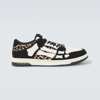 groothandel ontwerper Amiri Leopard Skel Top Lage Leren sneakers Veelkleurig