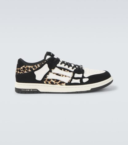 groothandel ontwerper Amiri Leopard Skel Top Lage Leren sneakers Veelkleurig