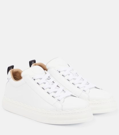 groothandel ontwerper Chloé Lauren leren sneakers wit