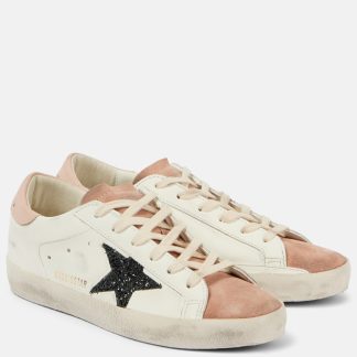 groothandel ontwerper Golden Goose Super Star glitter leren sneakers wit