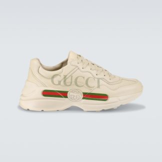 groothandel ontwerper Gucci Rhyton leren sneakers wit