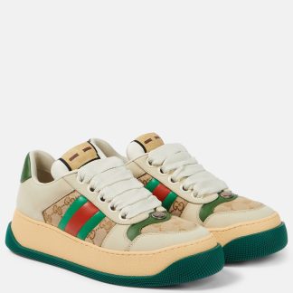 groothandel ontwerper Gucci Screener leren sneakers veelkleurig